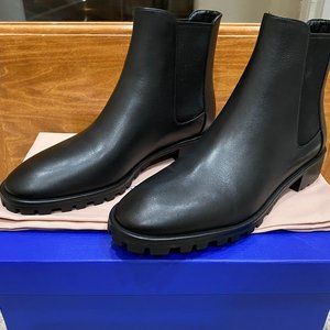 Brand New Stuart Weitzman Laine Black Chelsea Booties US Women's sz 8 B / 38